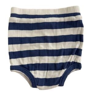 Kate Quinn Blue & White Striped Retro Bloomers Size 18-24 Months Organic Cotton
